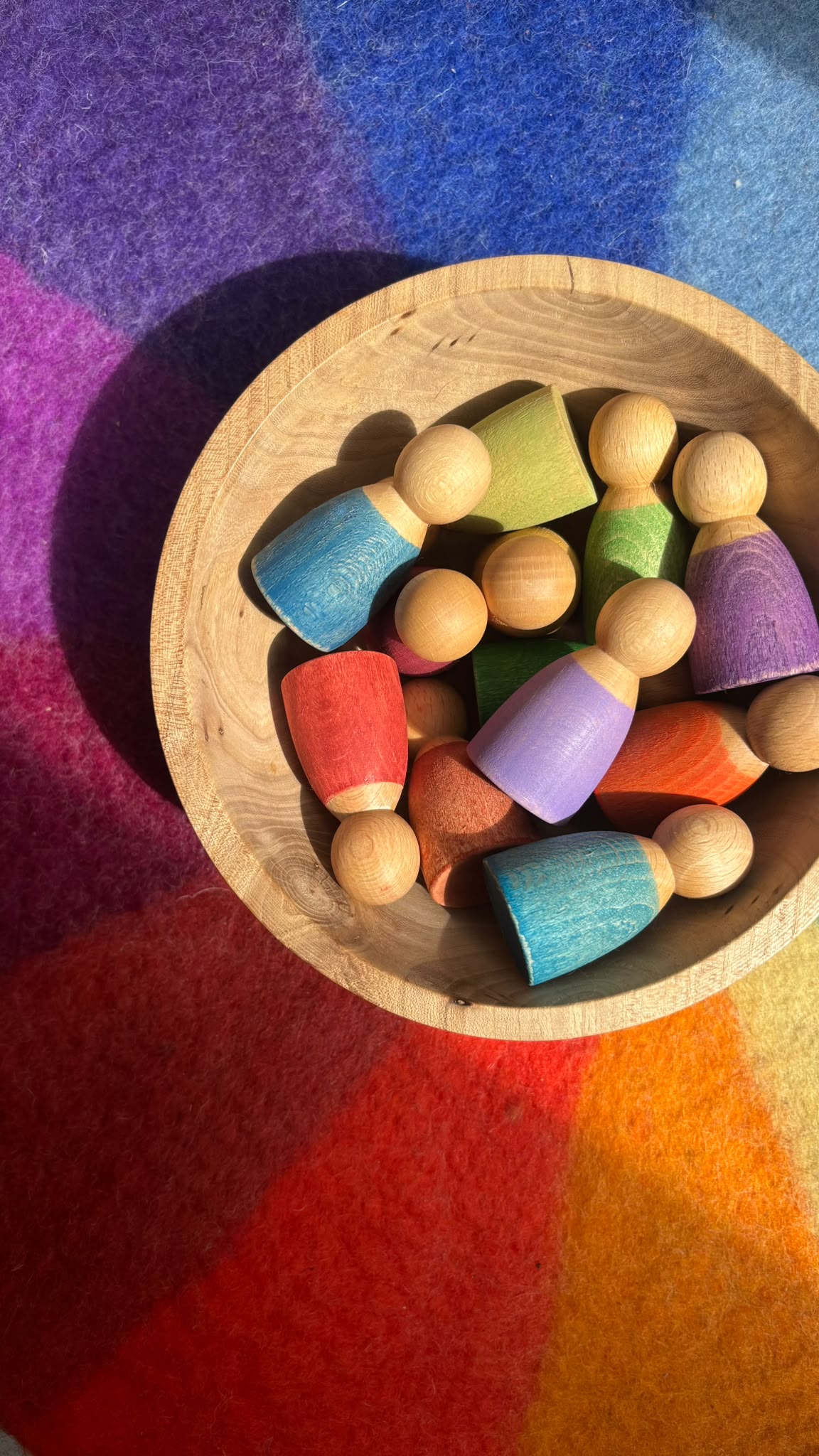 Regenboog houten poppetjes, 12-delig | Ziggy Natural Play