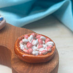 Keramieken steker Beschuit met muisjes roze | Lekker Sofisch