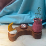 Keramieken steker Beschuit met muisjes roze | Lekker Sofisch
