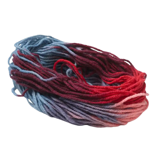 Filges Bioland 3-draads breiwol in rood- en rozetinten, streng van 50 gram