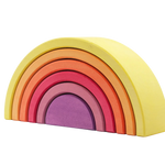 Kleine gele houten regenboog van Ocamora met 6 losse bogen