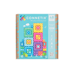 CONNETIX Bright Portal Pack met open portaaltegels en gekleurde mini-vierkanten. Voorkant doos