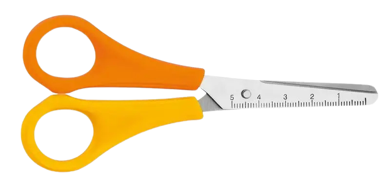 Kleuterschaar linkshandig kunststof handgreep 13 cm, ronde punt | Mercurius