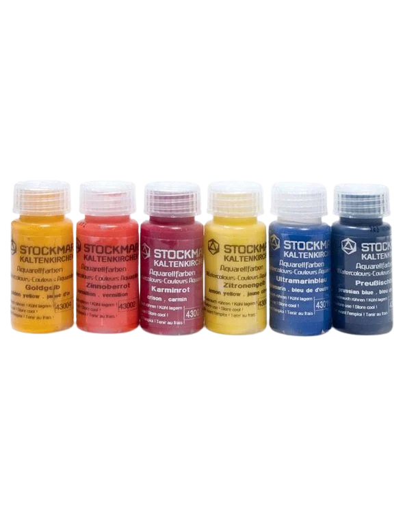 Stockmar aquarelverf, 6 basiskleuren van 20 ml