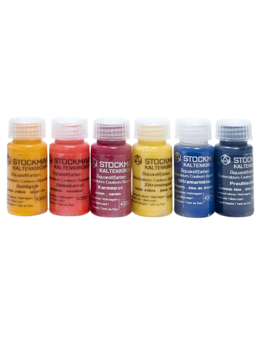 Stockmar aquarelverf, 6 basiskleuren van 20 ml