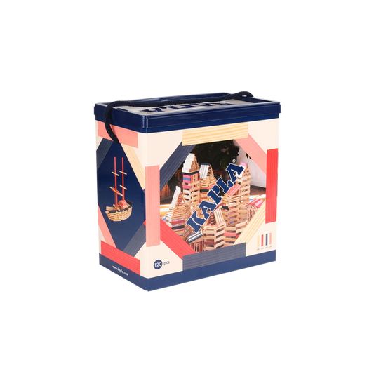Kapla bouwplankjes blauw rood roze