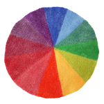 Ronde vilten kleurencirkel van Bauspiel met twaalf kleurvlakken en een diameter van 50 cm
