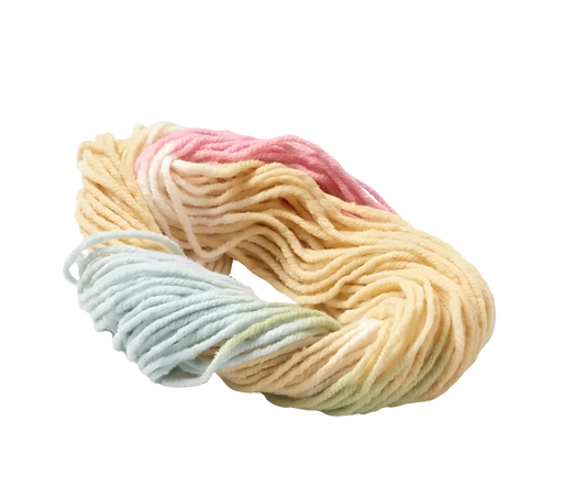 Filges Bioland 3-draads breiwol in zachte pastelkleuren, streng van 50 gram