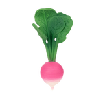 Oli&Carol bijtring Ramona the Radish, vorm van een radijsje met blad