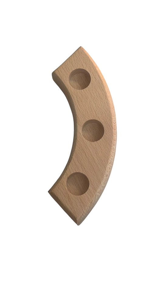 Circle of Wood kwart ronde seizoensring met 3 gaten