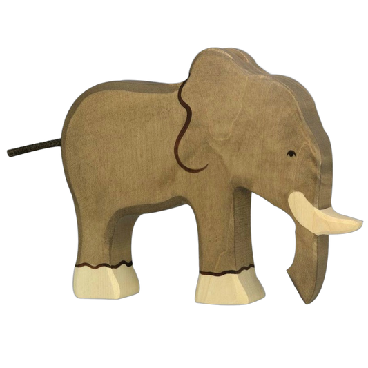 Holztiger houten olifant, groot