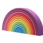 Grote paarse houten regenboog van Ocamora met 12 losse bogen