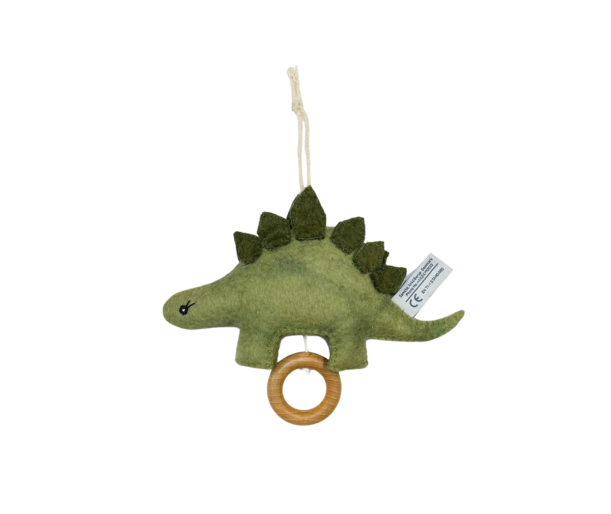 Muziekmobile dinosaurus vilt, groen | Gamcha