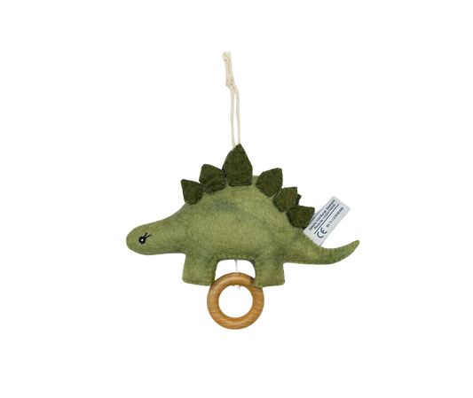 Muziekmobile dinosaurus vilt, groen | Gamcha
