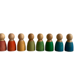Regenboog houten poppetjes, 12-delig | Ziggy Natural Play