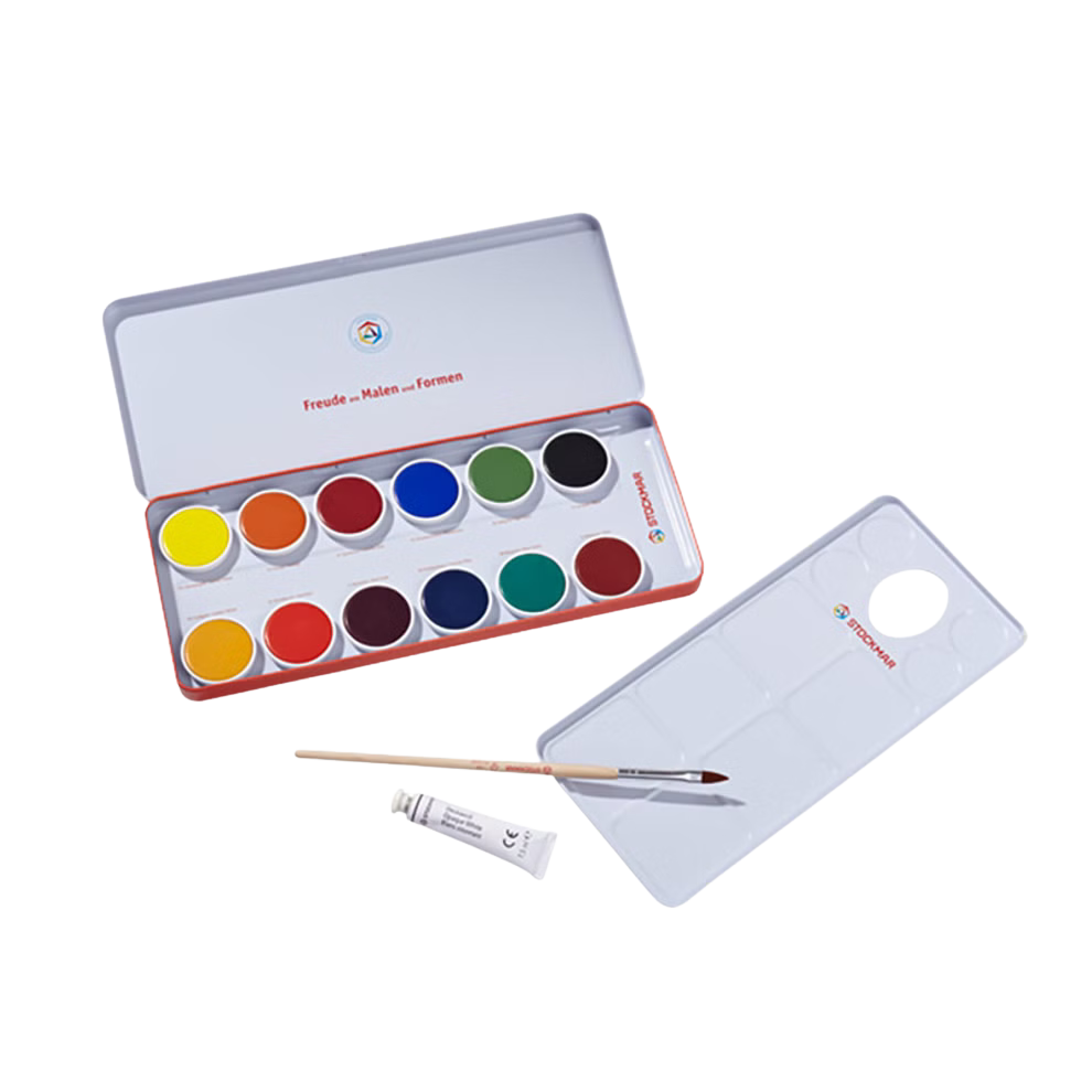 Stockmar plakkaatverfset, 12 kleuren