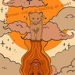 Mama Terra Samen Stilstaan Carddeck kaart met vraag en illustratie