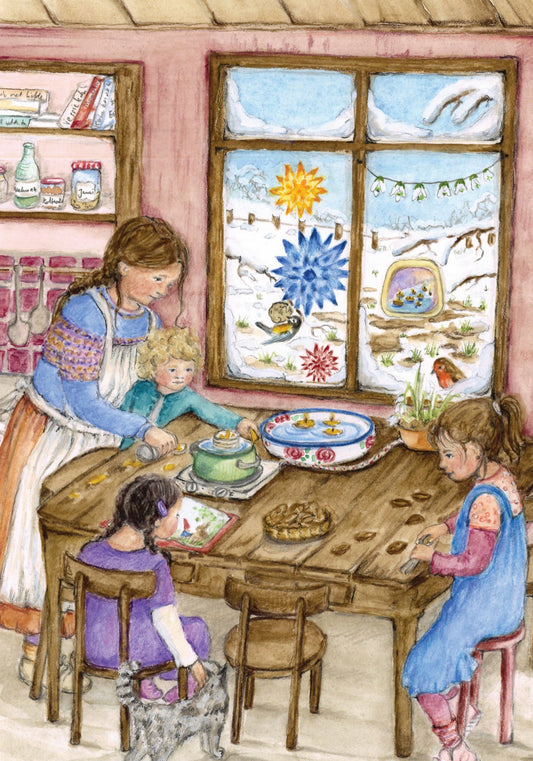 Maria Lichtmis illustratie van Eentje van Margo voor de wintertafel