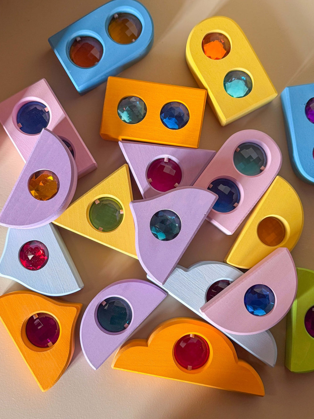 Pastelkleurige fonkeldaken, 12-delig, Bauspiel