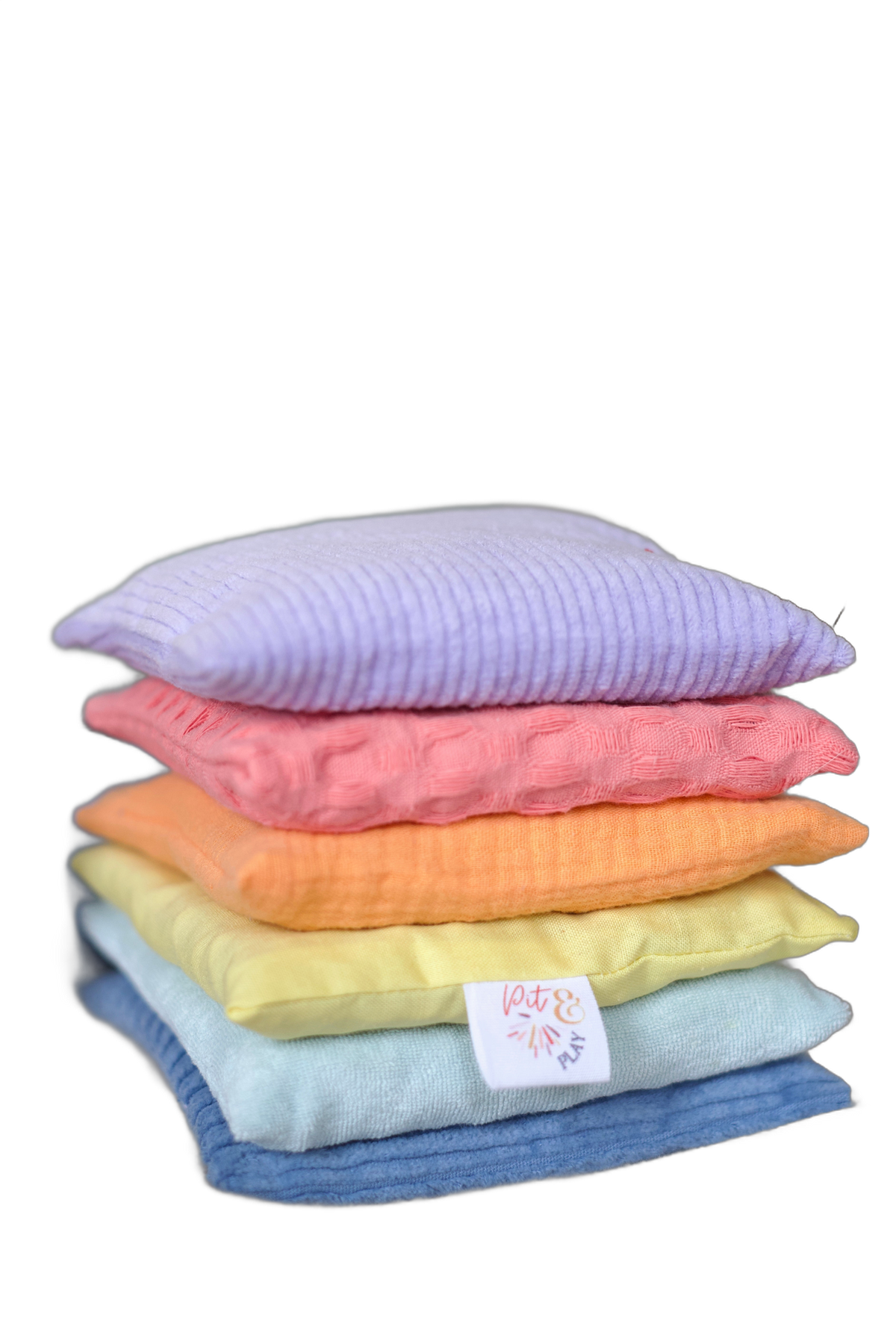 Pit & Play sensorische pittenzakjes in pastelkleuren
