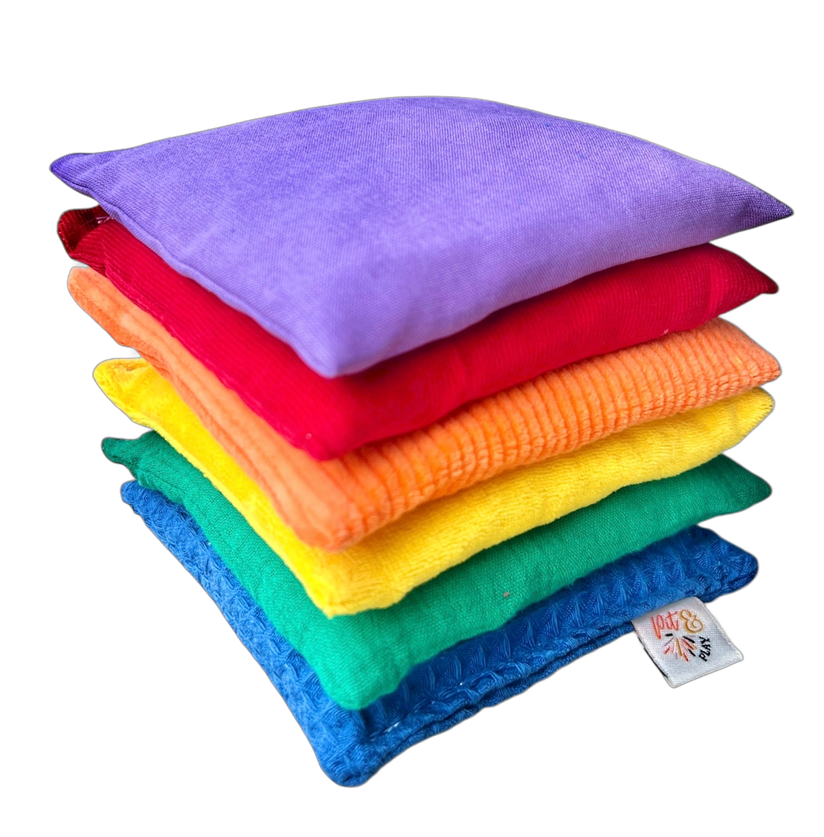 Pit & Play sensorische pittenzakjes in regenboogkleuren