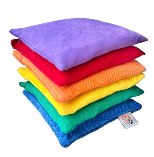Pit & Play sensorische pittenzakjes in regenboogkleuren