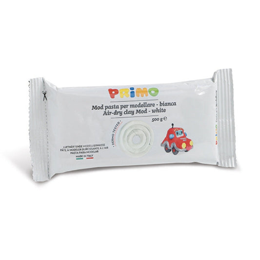 Primo zelfhardende boetseerklei wit, verpakking van 500 gram