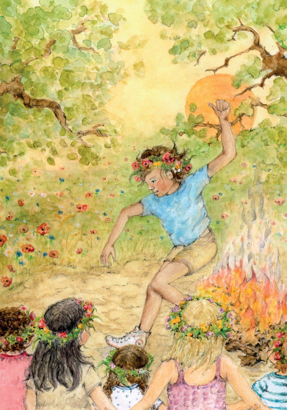 Sint Jan illustratie van Eentje van Margo voor de zomertafel
