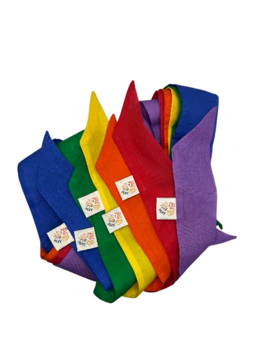 Pit & Play speellinten in regenboogkleuren van katoen