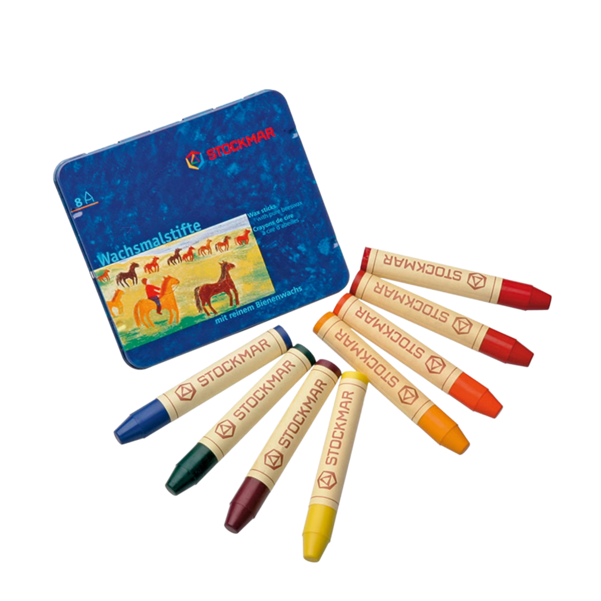 Waskrijtjes Waldorf, 8 kleuren, Stockmar