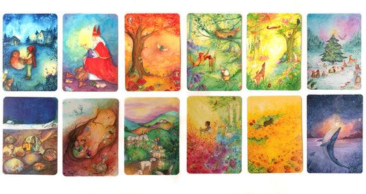 Vertelkaart, Die malle verstrooide sint, Anne Illustraties