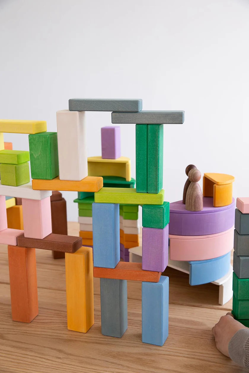 Houten brick blocks, 4 seizoenen, 24-delig, AVDAR